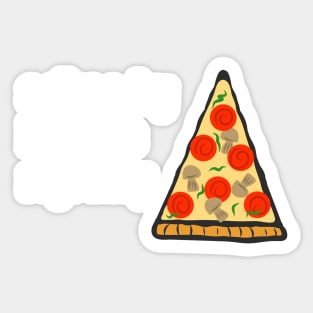 A Slice A Day Keeps The Rage Away Funny Pizza Lovers Quote Sticker